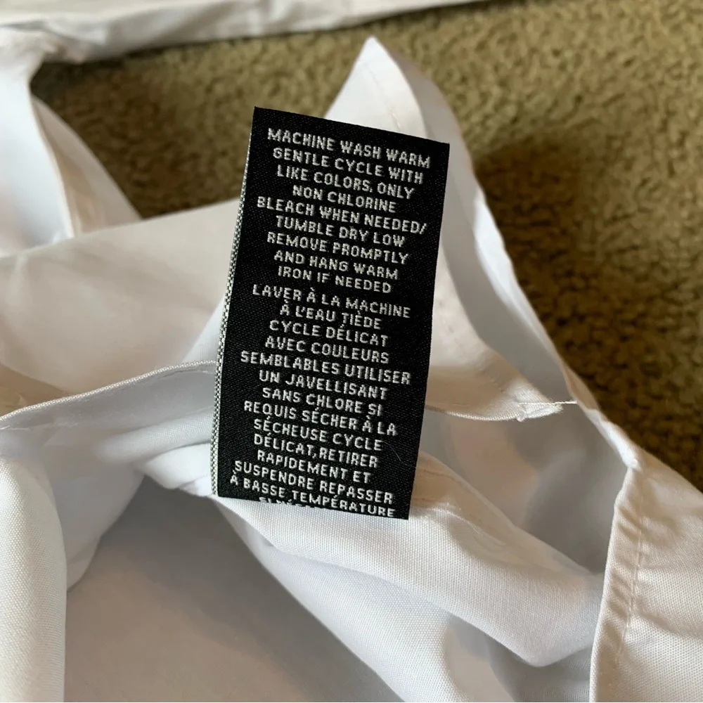 Lauren Ralph Lauren Boy's 10 White Cotton Oxford Solid Dress Shirt NWOT - Picture 9 of 10
